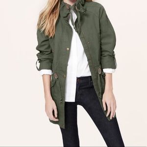 Loft petite green utility jacket